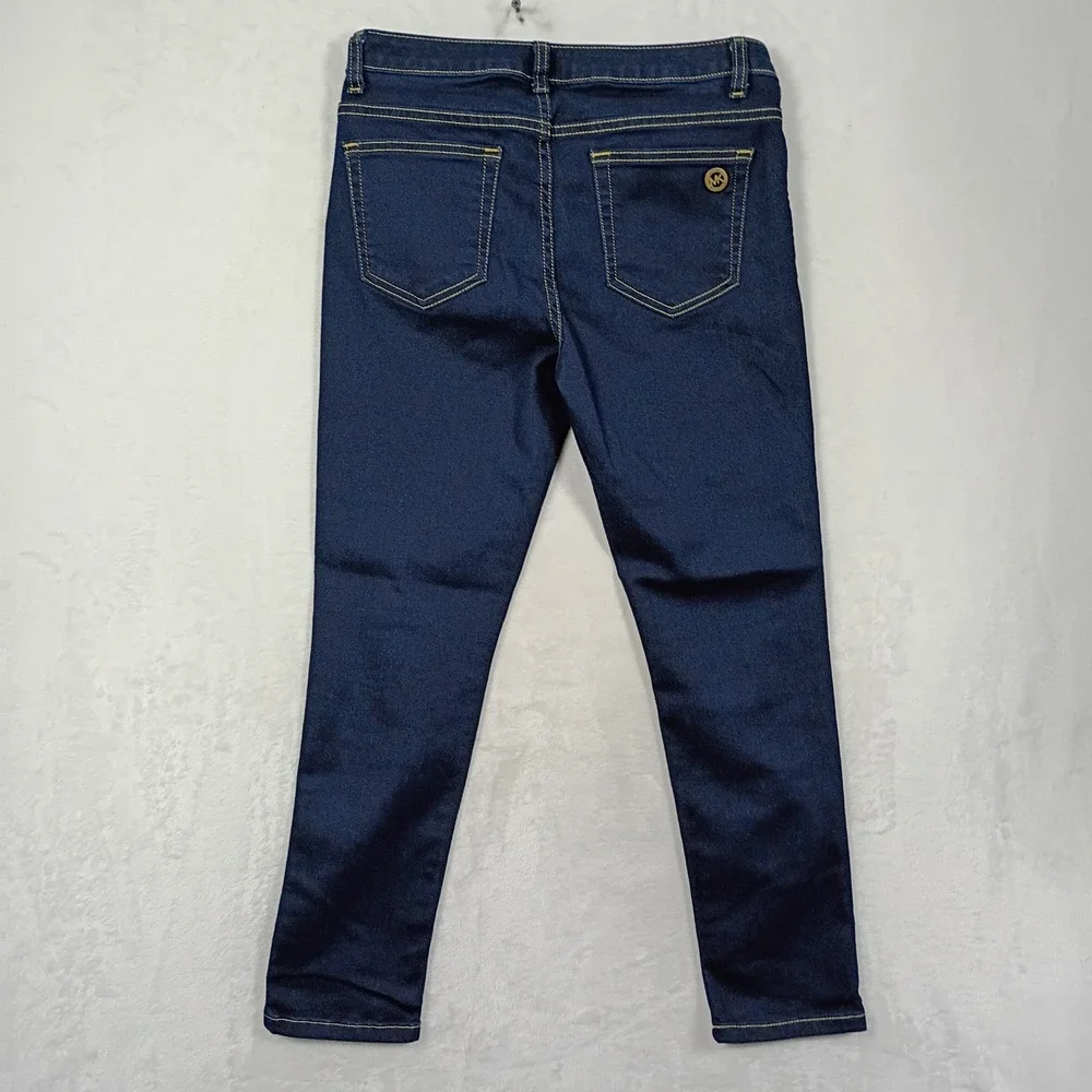 Michael Kors Jeans Womens 4 Dark Blue Izzy Cropped Skinny Denim Casual Classic